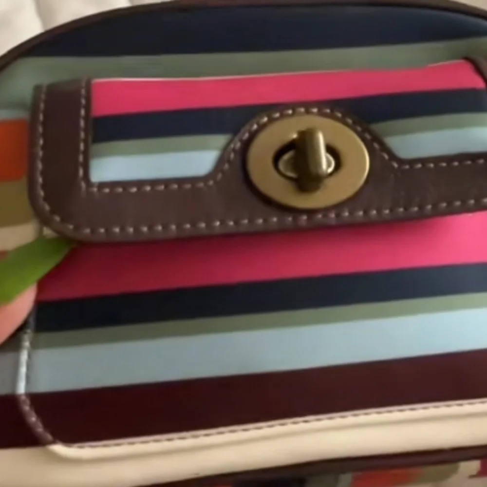 Coach Multicolor Striped Bag With Tag - Picture 6 of 7